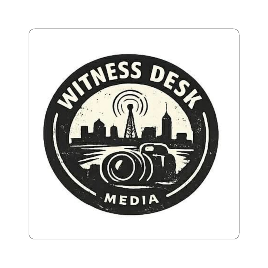 Witness Desk Media Logo Sticker – Stick the Signal Anywhere