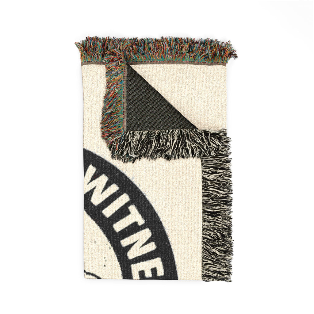 Witness Desk Media Woven Blanket – WDM Logo Throw | Independent Journalism Home Decor